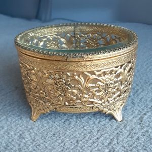 Vintage Art Nouveau Designed Glass Small Jewelry B